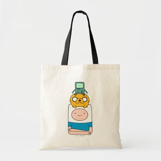 Adventure-tijd | BMO, Jake en Finn Tote Bag (Voorkant)