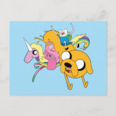 Adventure-tijd | Dame, Bubblegum, Finn & Jake Briefkaart (Voorkant)