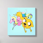 Adventure-tijd | Dame, Bubblegum, Finn & Jake Canvas Afdruk (Voorkant)