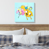 Adventure-tijd | Dame, Bubblegum, Finn & Jake Canvas Afdruk (Insitu (Slaapkamer))