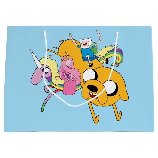Adventure-tijd | Dame, Bubblegum, Finn & Jake Groot Cadeauzakje (Voorkant)