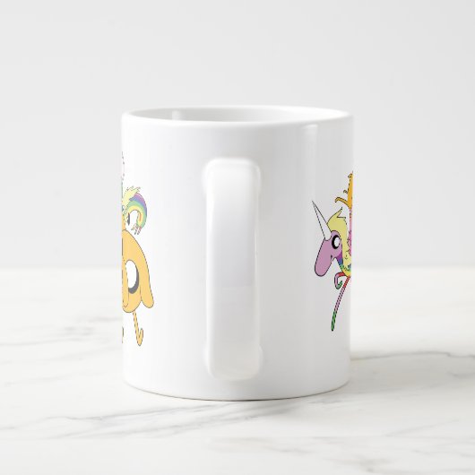 Adventure-tijd | Dame, Bubblegum, Finn & Jake Grote Koffiekop (Achterkant)