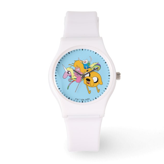 Adventure-tijd | Dame, Bubblegum, Finn & Jake Horloge (Voorkant)