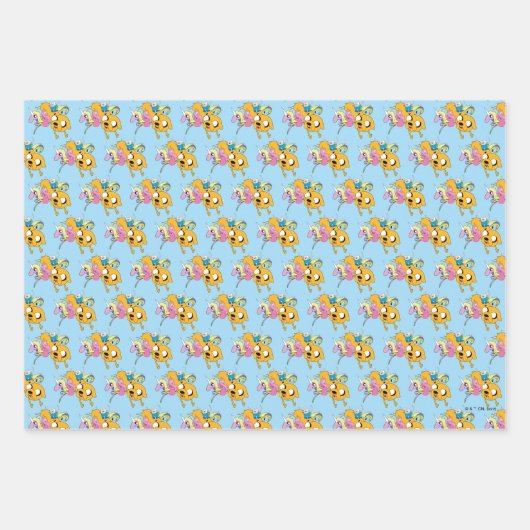 Adventure-tijd | Dame, Bubblegum, Finn & Jake Inpakpapier Vel (Voorkant 3)