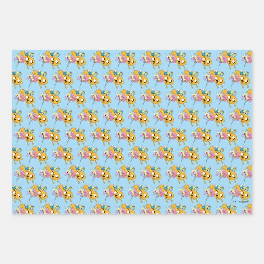 Adventure-tijd | Dame, Bubblegum, Finn & Jake Inpakpapier Vel (Voorkant)