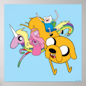 Adventure-tijd | Dame, Bubblegum, Finn & Jake Poster (Voorkant)