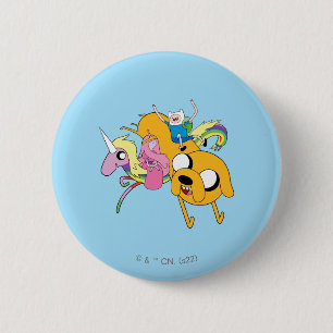Adventure-tijd   Dame, Bubblegum, Finn & Jake Ronde Button 5,7 Cm