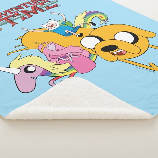 Adventure-tijd | Dame, Bubblegum, Finn & Jake Sherpa Deken (3/4)