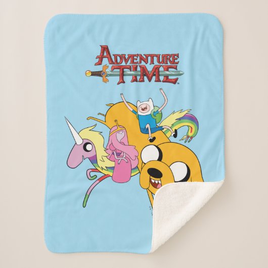 Adventure-tijd | Dame, Bubblegum, Finn & Jake Sherpa Deken (Voorkant)