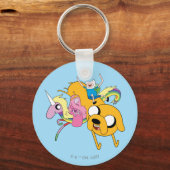 Adventure-tijd | Dame, Bubblegum, Finn & Jake Sleutelhanger (Voorkant)