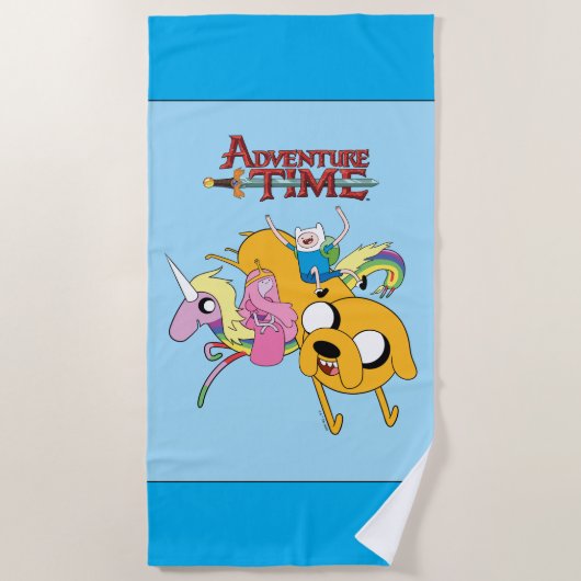 Adventure-tijd | Dame, Bubblegum, Finn & Jake Strandlaken (Voorkant)