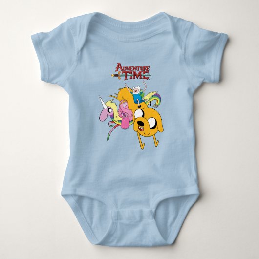 Adventure-tijd | Dame, Bubblegum, Finn & Jake T-S Romper (Voorkant)
