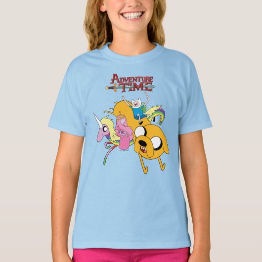 Adventure-tijd | Dame, Bubblegum, Finn & Jake T-shirt (Voorkant)