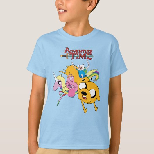 Adventure-tijd | Dame, Bubblegum, Finn & Jake T-shirt (Voorkant)