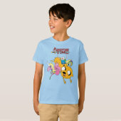 Adventure-tijd | Dame, Bubblegum, Finn & Jake T-shirt (Voorkant volledig)