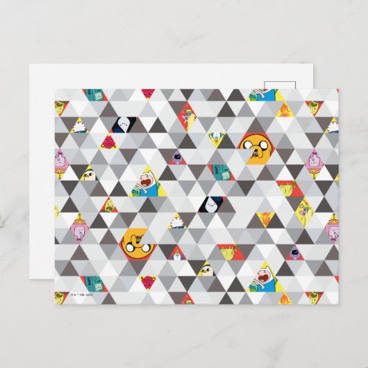 Adventure-tijd | Driehoekig tekenpatroon Briefkaart (Voorkant / Achterkant)