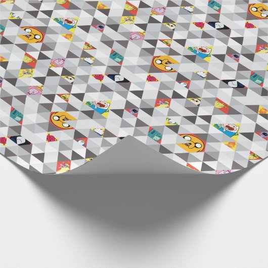 Adventure-tijd | Driehoekig tekenpatroon Cadeaupapier (Hoek)