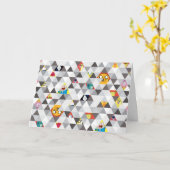 Adventure-tijd | Driehoekig tekenpatroon Kaart (Gele Bloem)