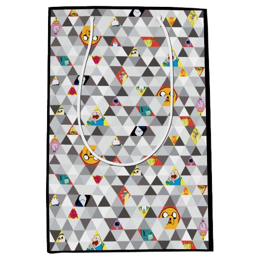 Adventure-tijd | Driehoekig tekenpatroon Medium Cadeauzakje (Voorkant)