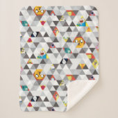Adventure-tijd | Driehoekig tekenpatroon Sherpa Deken (Voorkant)