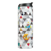 Adventure-tijd | Driehoekig tekenpatroon Thermosbeker (Gedraaid links)