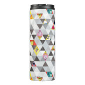 Adventure-tijd | Driehoekig tekenpatroon Thermosbeker (Achterkant)