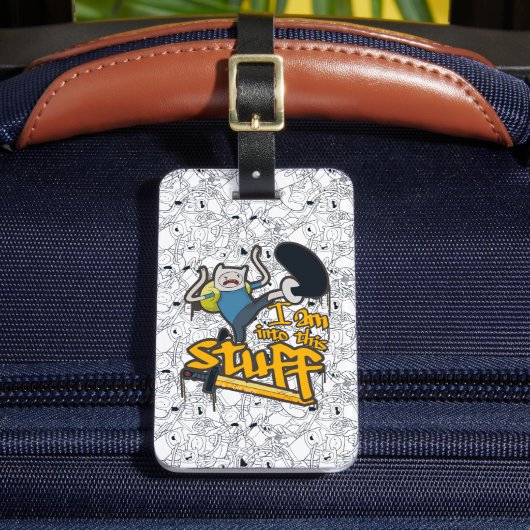 Adventure-tijd | Finn "Ik ben in dit soort spullen Bagagelabel (Voorkant Insitu 2)