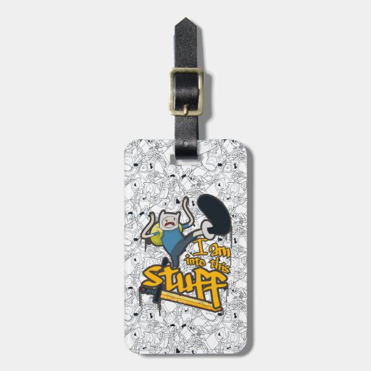 Adventure-tijd | Finn "Ik ben in dit soort spullen Bagagelabel (Voorkant verticaal)