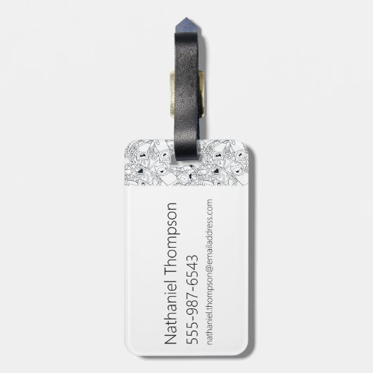 Adventure-tijd | Finn "Ik ben in dit soort spullen Bagagelabel (Achterkant verticaal)