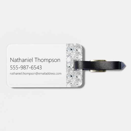 Adventure-tijd | Finn "Ik ben in dit soort spullen Bagagelabel (Achterkant horizontaal)