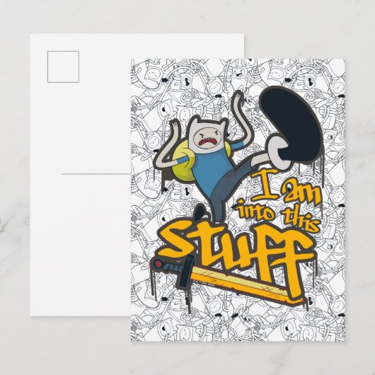 Adventure-tijd | Finn "Ik ben in dit soort spullen Briefkaart (Voorkant / Achterkant)