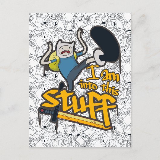 Adventure-tijd | Finn "Ik ben in dit soort spullen Briefkaart (Voorkant)