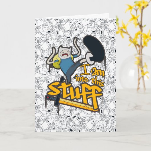 Adventure-tijd | Finn "Ik ben in dit soort spullen Kaart (Gele Bloem)