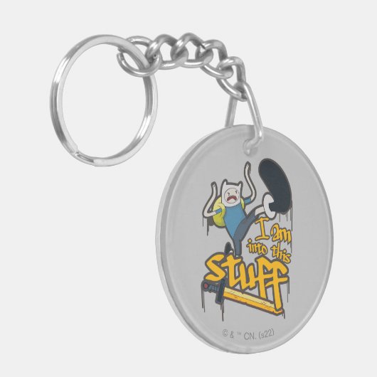 Adventure-tijd | Finn "Ik ben in dit soort spullen Sleutelhanger (Voorkant Links)