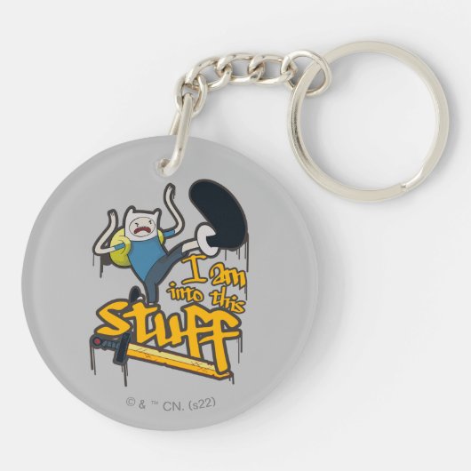 Adventure-tijd | Finn "Ik ben in dit soort spullen Sleutelhanger (Achterkant)