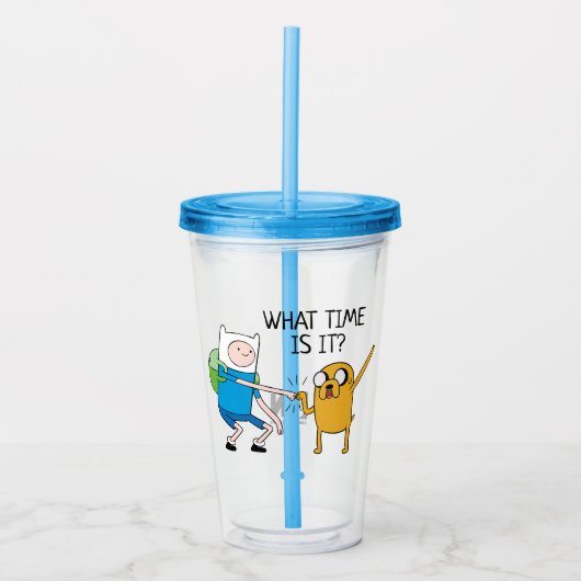 Adventure-tijd | Finn & Jake Fist Bump Acryl Drinkbeker (Voorkant)