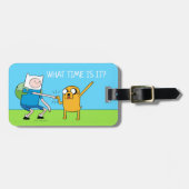 Adventure-tijd | Finn & Jake Fist Bump Bagagelabel (Voorkant horizontaal)