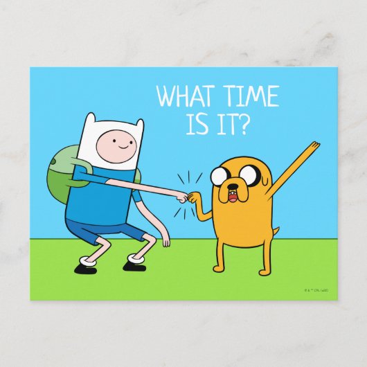 Adventure-tijd | Finn & Jake Fist Bump Briefkaart (Voorkant)