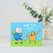 Adventure-tijd | Finn & Jake Fist Bump Briefkaart (Staand voorkant)