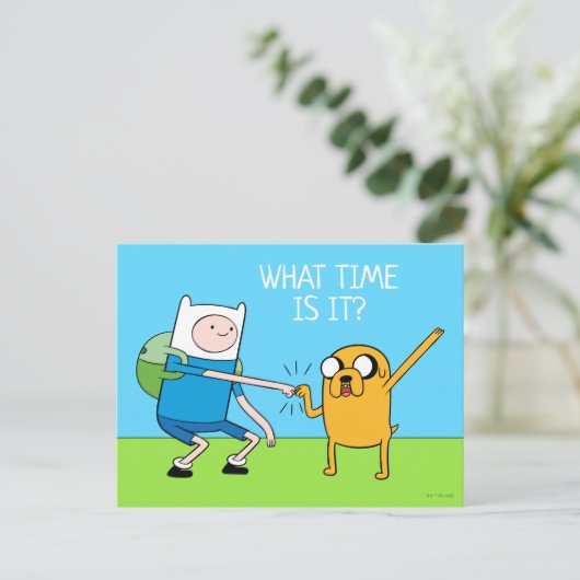 Adventure-tijd | Finn & Jake Fist Bump Briefkaart (Staand voorkant)