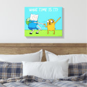 Adventure-tijd | Finn & Jake Fist Bump Canvas Afdruk (Insitu (Slaapkamer))