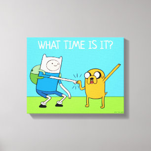 Adventure-tijd   Finn & Jake Fist Bump Canvas Afdruk