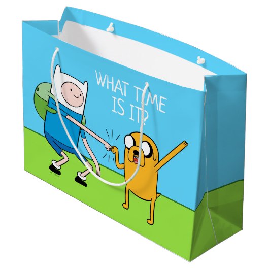Adventure-tijd | Finn & Jake Fist Bump Groot Cadeauzakje (Achterkant Gekanteld)