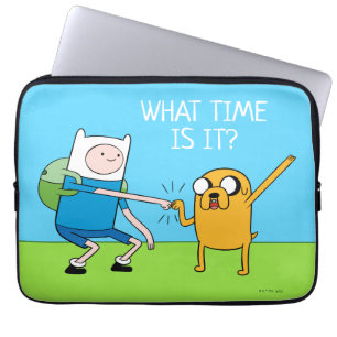Adventure-tijd   Finn & Jake Fist Bump Laptop Sleeve