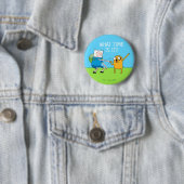 Adventure-tijd | Finn & Jake Fist Bump Ronde Button 5,7 Cm (In situ)