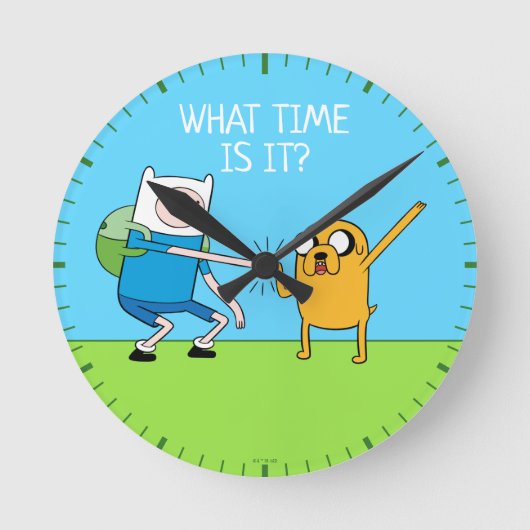 Adventure-tijd | Finn & Jake Fist Bump Ronde Klok (Voorkant)