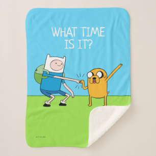 Adventure-tijd   Finn & Jake Fist Bump Sherpa Deken
