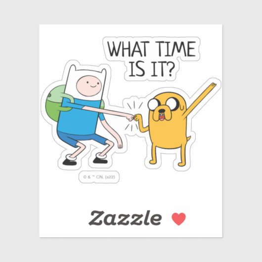 Adventure-tijd | Finn & Jake Fist Bump Sticker (Vel)