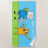 Adventure-tijd | Finn & Jake Fist Bump Strandlaken (Voorkant)