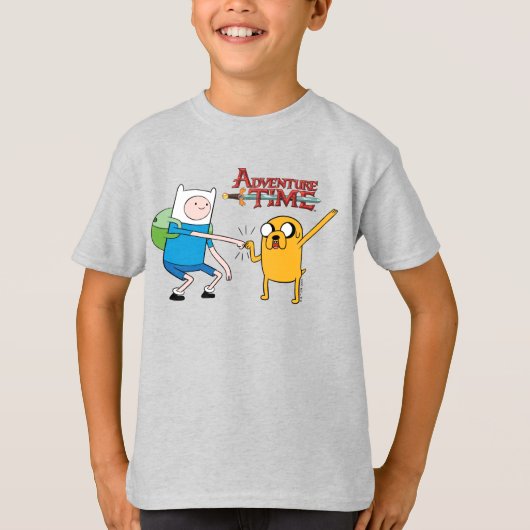 Adventure-tijd | Finn & Jake Fist Bump T-shirt (Voorkant)